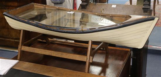 A rowing boat coffee table height 41cm length 110cm width 49cm